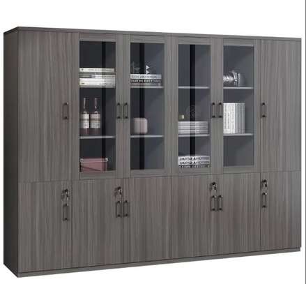 Serenity 3 Door Book Case in Brown image 4