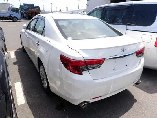 Toyota mark x white color with leather interiors image 1