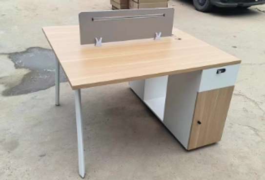 Modern Modular Office Workstation with Cubicle Frames image 2