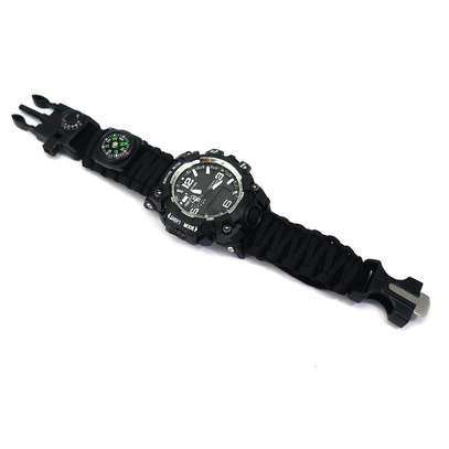 Compass Tactical Camping Military water resistant waterproof Paracord Survival Watch with Fire 
Ksh.3500 image 3