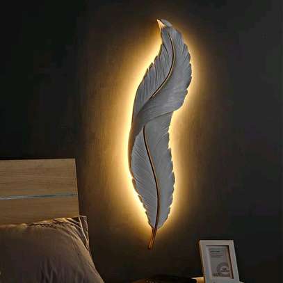 Long Hanging Nordic Feather Wall Lamp image 2