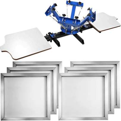 4 color 2 station silk screen printing machine image 2