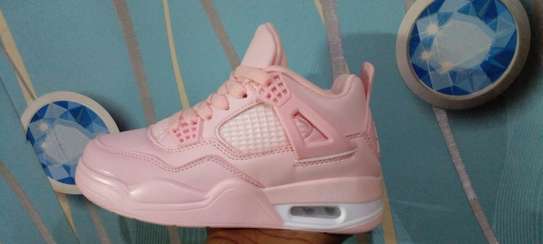 Pink air jordan 4 online