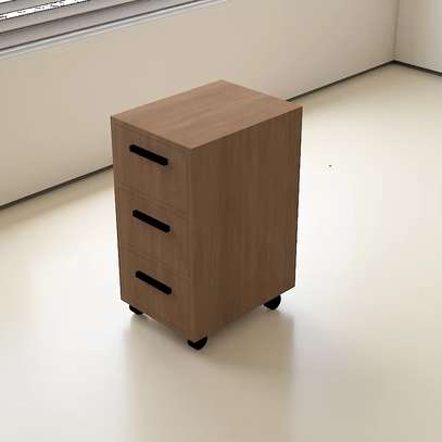 Mobile Wooden Filing Cabinet – 3 Drawers image 6