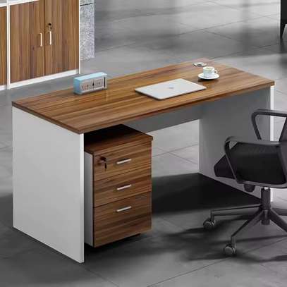 Ergonomic Study Desk with Movable Storage image 1