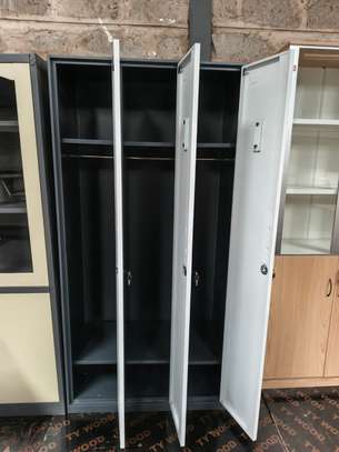 Office Cabinet: Modern Design White 3-Door Cabinet image 3