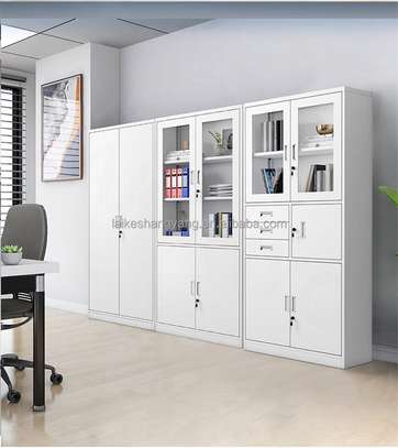 Durable Steel File Cabinet with Glass Door image 3