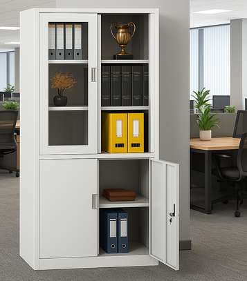 Office Cabinet: 2-Door Glass Office Cabinet image 1