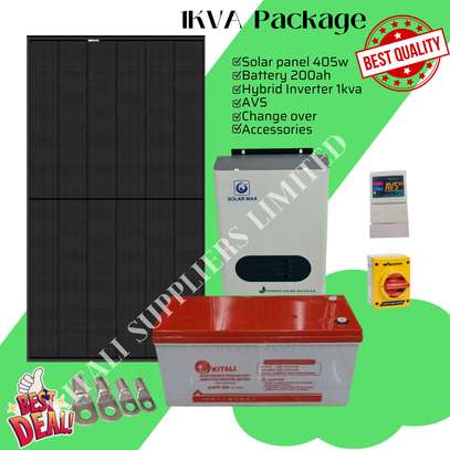 1kva solar package with 405w solar panel Black image 3