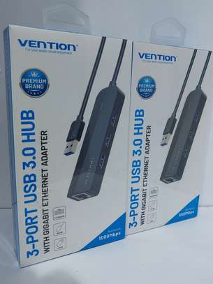 Vention USB 3.0 TO usb 3.0 Hub with Gigabit Ethernet Adapter image 2