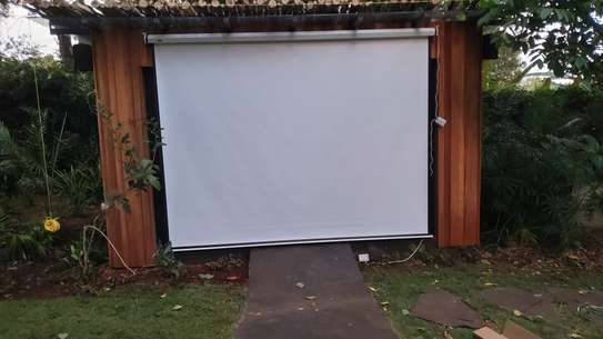 167-Inch / 300cm by 300cm Electric Projector Screen image 1