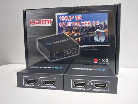 Full HD HDMI Splitter 1X2 2 Port Hub Repeater Amplifier v1.4 image 2