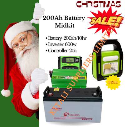 Solarpex 200ah 10hr battery midkit image 1