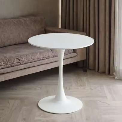 White Round Dining Table image 1