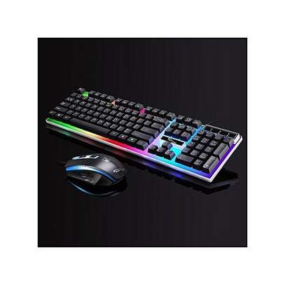 Wired Charging Gaming Lighted Keyboard And Mouse Set image 1