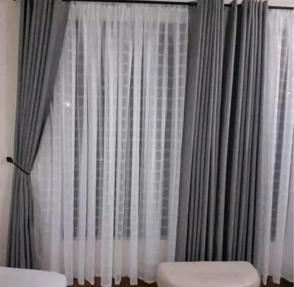 Plain colorful curtains image 1