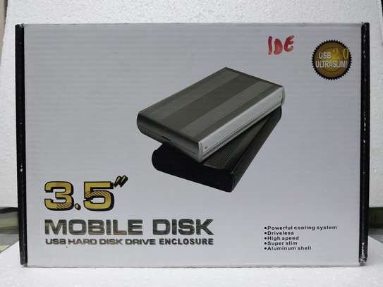 3.5 inch HDD External Case, Support IDE Hard drive(Silver) image 3