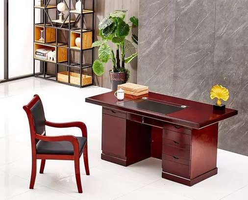 Office desk : Mahogany Staff Secretary Computer Desk image 1