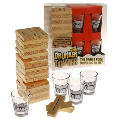 Drunken Jenga + FREE Mini Beer Pong Adult Drinking Games image 2