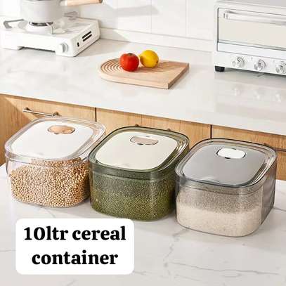 10Ltr PET+ABS material ,stackable  cereal container image 1