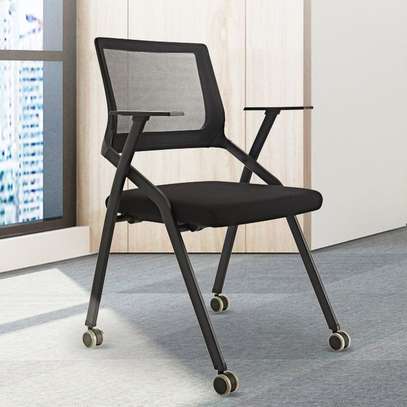 Folding Office Chair with Writing Tablet image 8