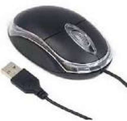 KHAKI WIRED MOUSE image 1