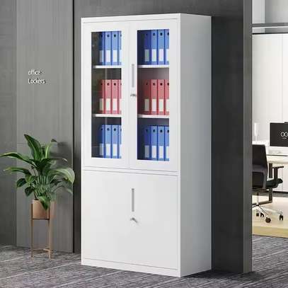Half Glass and Steel Door Office Cabinet image 12