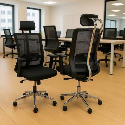 Office Chair: Rear Support Design Ergonomic Chair image 1