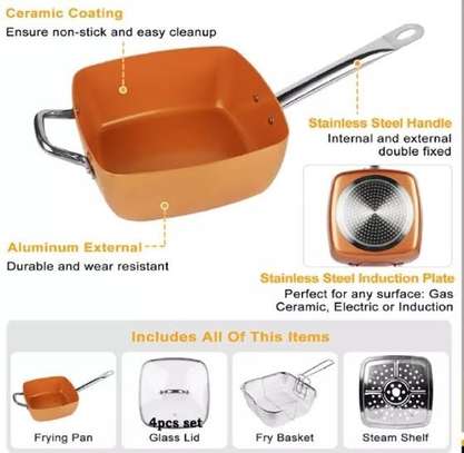 Copper square casserole pan image 1