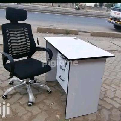 Office adjustable chair plus a laptop desk image 1