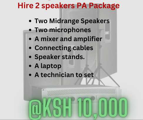 Hire a PA package of two speakers image 1