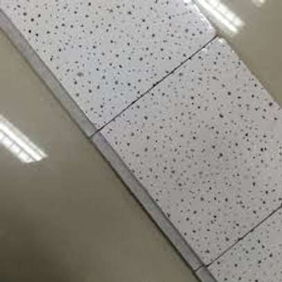 White Acoustic Mineral Fiber Ceiling Tile, image 1