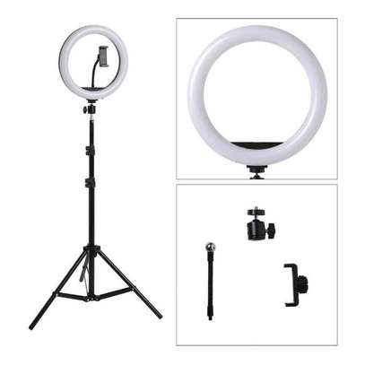 2.1m tripod stand with ring light image 1