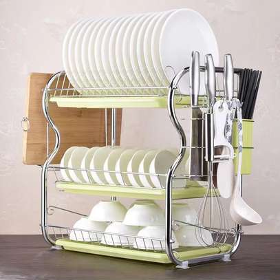 Stainless Steel 3 layer dish drainer rack image 4
