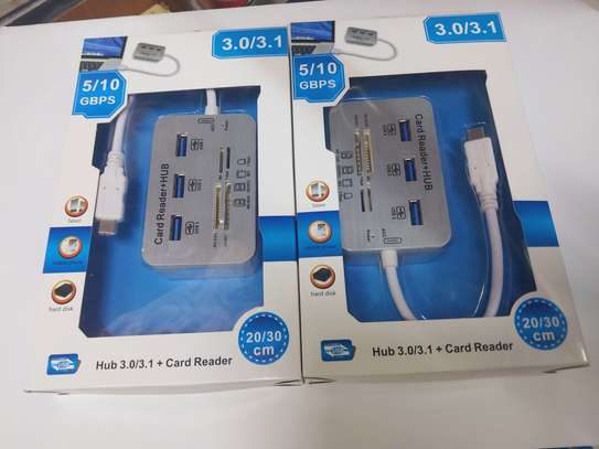 3-port USB-C Hub With Card Reader, USB-C To 3x USB-A Ports image 3