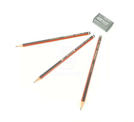 2H, 2B, HB Steadtler Pencils and 4B Dustless Eraser image 3