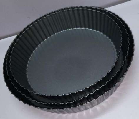 Non-stick Pizza Pie Pans Tins With Removable Bottom image 2
