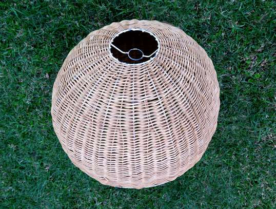 WICKER LAMP SHADE IMPORTED image 5