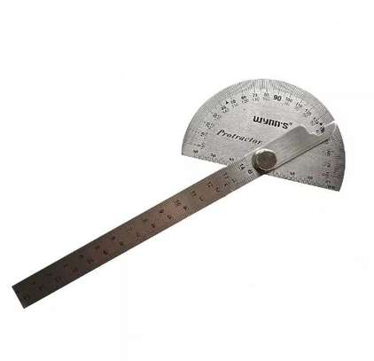 2 in 1 stainless steel protractor and ruler for sale image 3