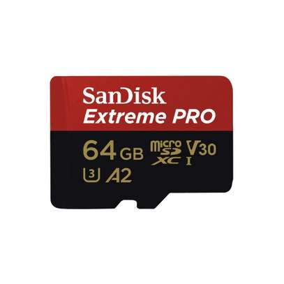 SanDisk 64GB Extreme Pro microSDXC with SD Adapter image 1