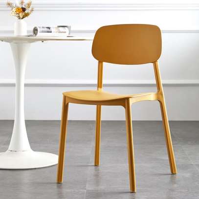 Dining Chair: Plastic Stackable Indoor/Outdoor Chair image 1