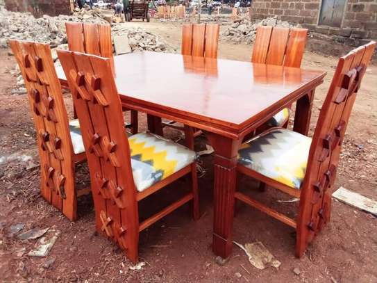 Ready 6 seater wooden dining image 1