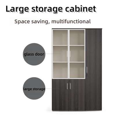 Office Cabinet: Wooden Three Door Spacious Office Cabinet image 5
