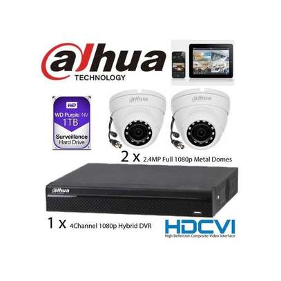 Dahua CCTV 4 camera Set Full Package Kit image 1