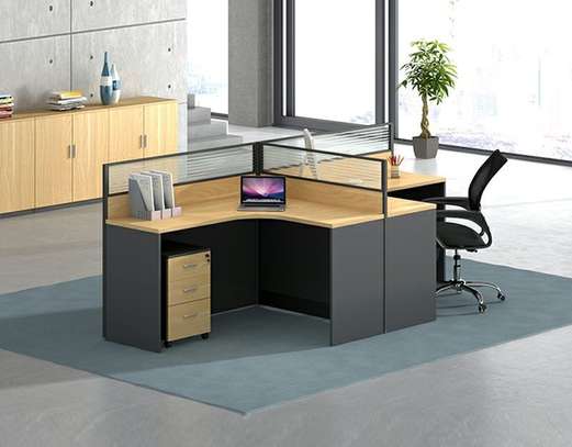 Office Workstation: Modern Two-Seater Working Station image 1