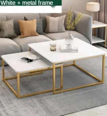 *2 in 1  square  tempered glass nesting Tables image 1