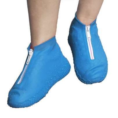 Silicon Shoe Cover Reusable With Zip Waterproof Rain Coat image 2