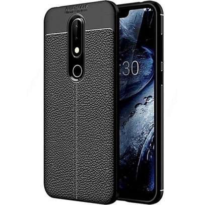 Auto Focus Leather Pattern Soft TPU Back Case Cover for Nokia 6.1 image 5