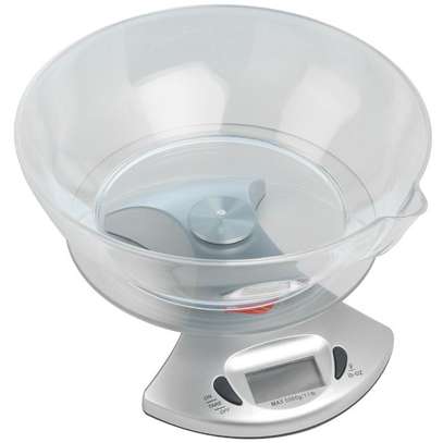 RAMTONS SILVER KITCHEN SCALE + BOWL, 5KG- RM/299 image 1