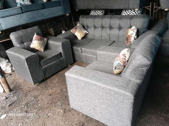 Grey five seater sofa set readily available image 3